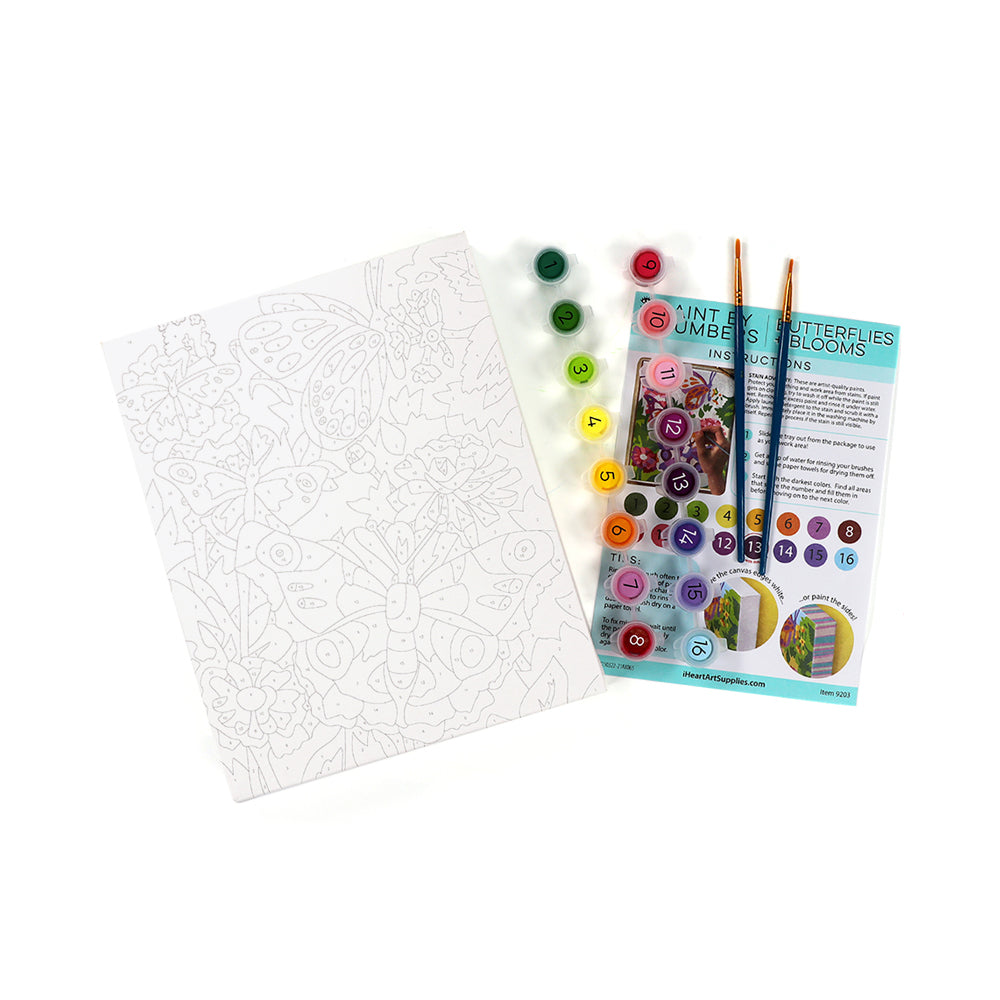 iHeartArt Paint By Numbers- Butterflies + Blooms