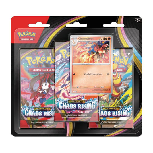Pokémon TCG: Mega Evolution Chaos Rising Three-Booster Blister I Limit 2 per customer