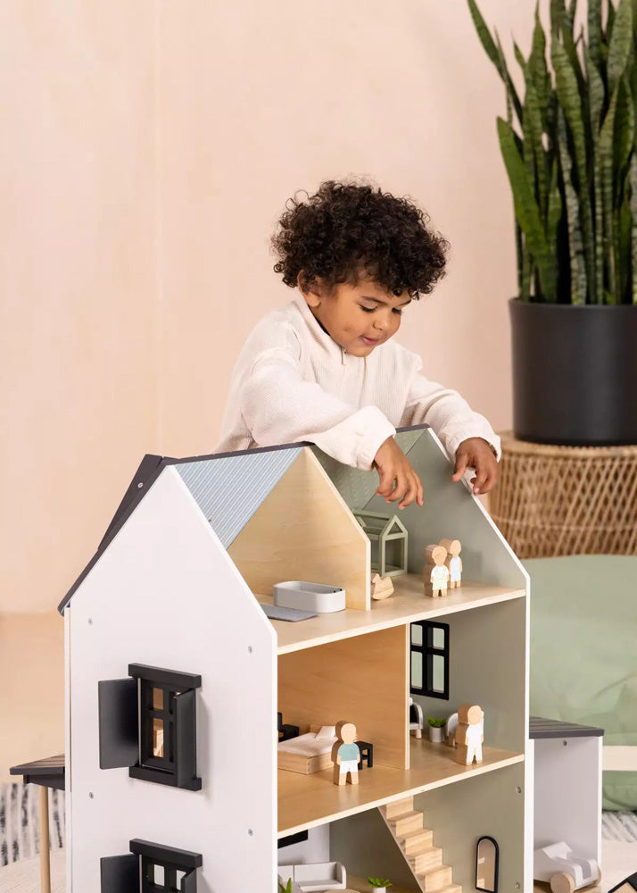 Coco Village Wooden Doll House Living Room Furniture  (10pcs)