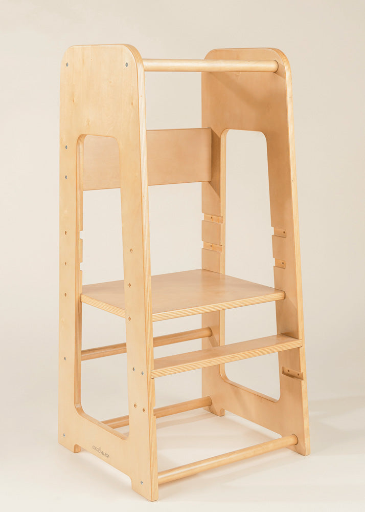 Educational tower - Natural Wood