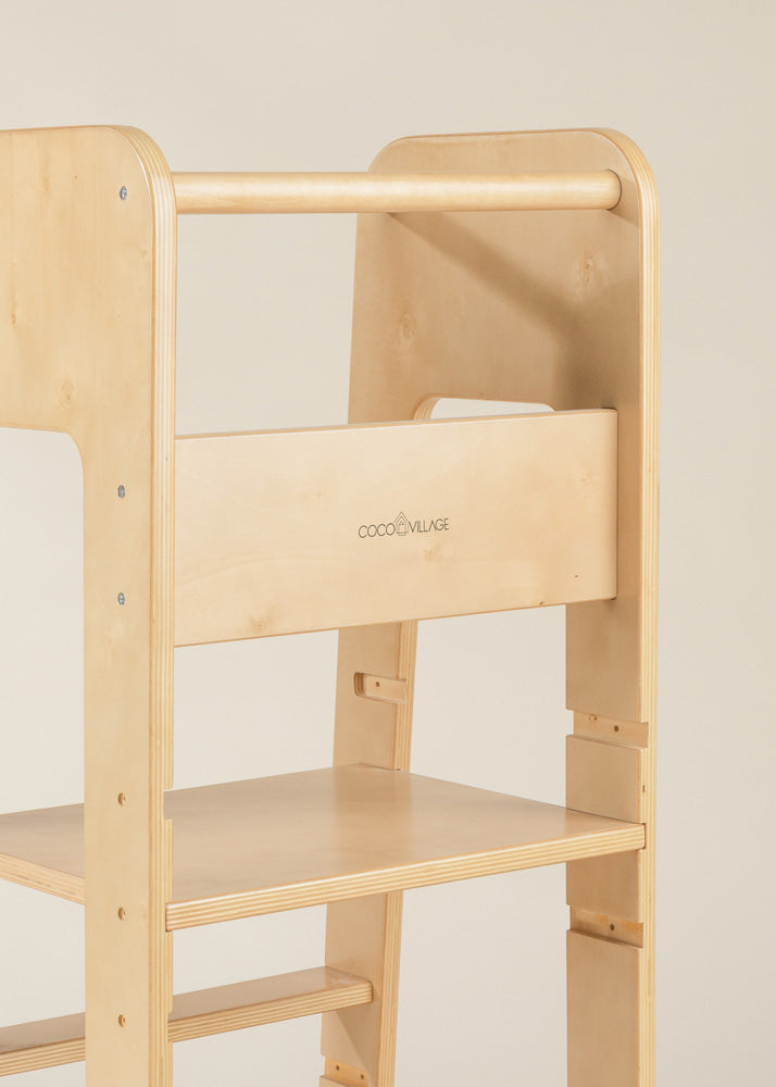 Educational tower - Natural Wood