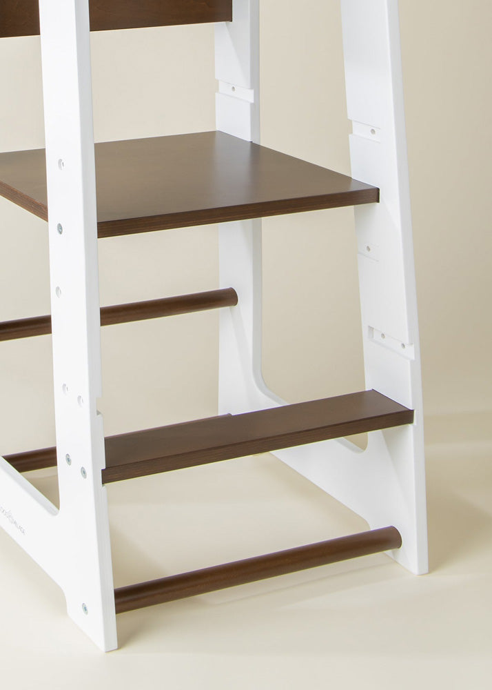 Educational tower - Walnut & White