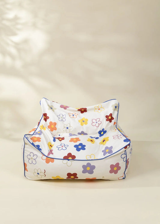 Coco Village Vegan Leather Kids Bean Bag - Flower Pop