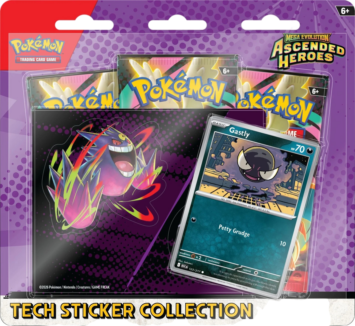 Pokémon TCG: Mega Evolution - Ascended Heroes: Gastly Tech Sticker Collection