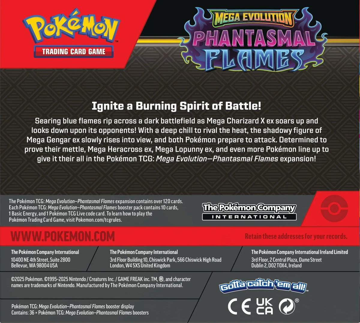 Pokémon TCG: Mega Evolution - Phantasmal Flames - Booster Box (36)