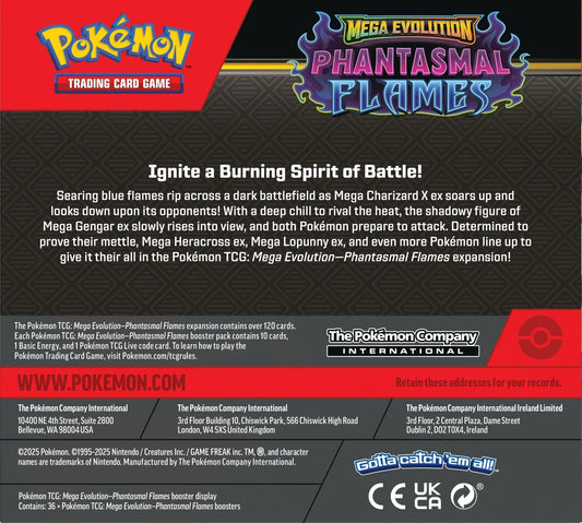 Pokémon TCG: Mega Evolution - Phantasmal Flames - Booster Box (36)
