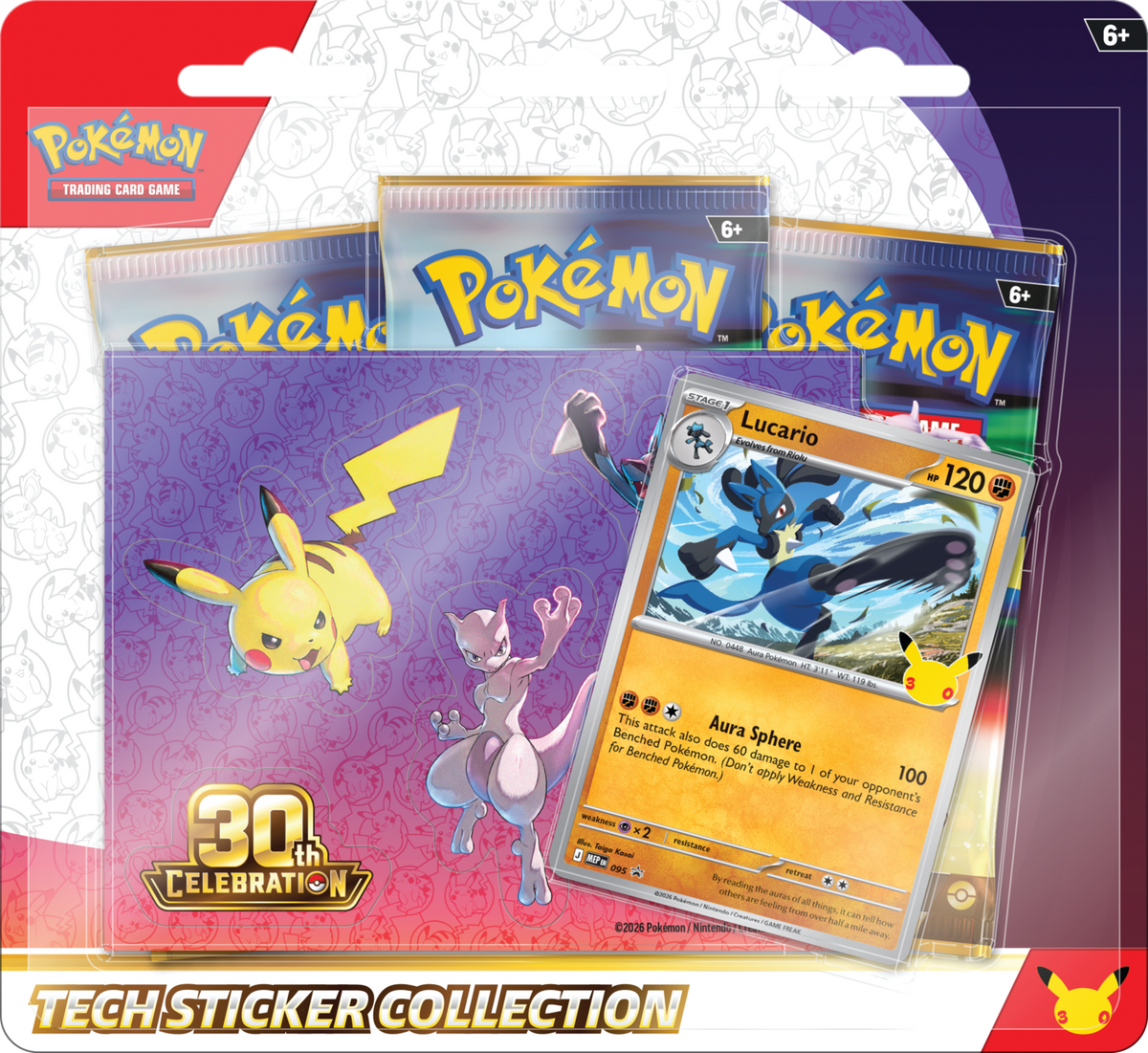 Pokémon TCG: 30th Celebration - Tech Sticker Collection Lucario