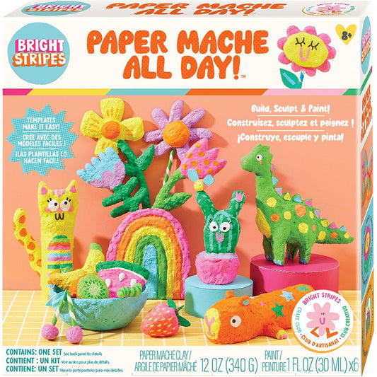 Bright Stripes Paper Mache All Day
