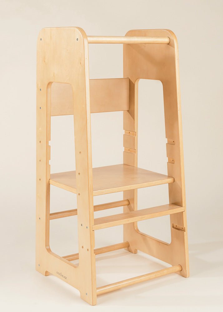 Educational tower - Natural Wood