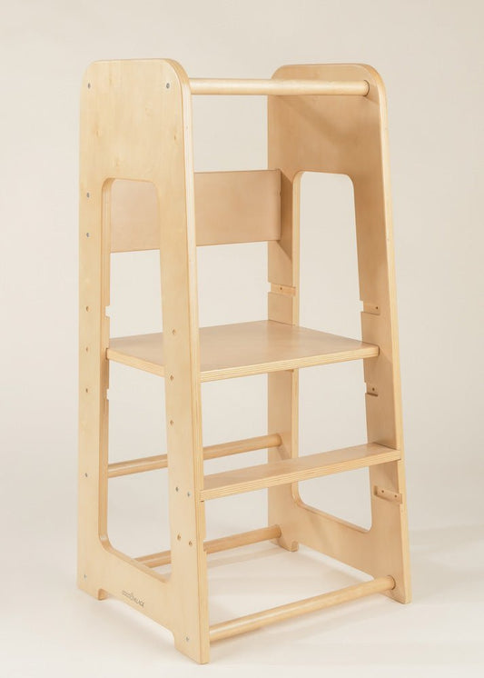 Educational tower - Natural Wood