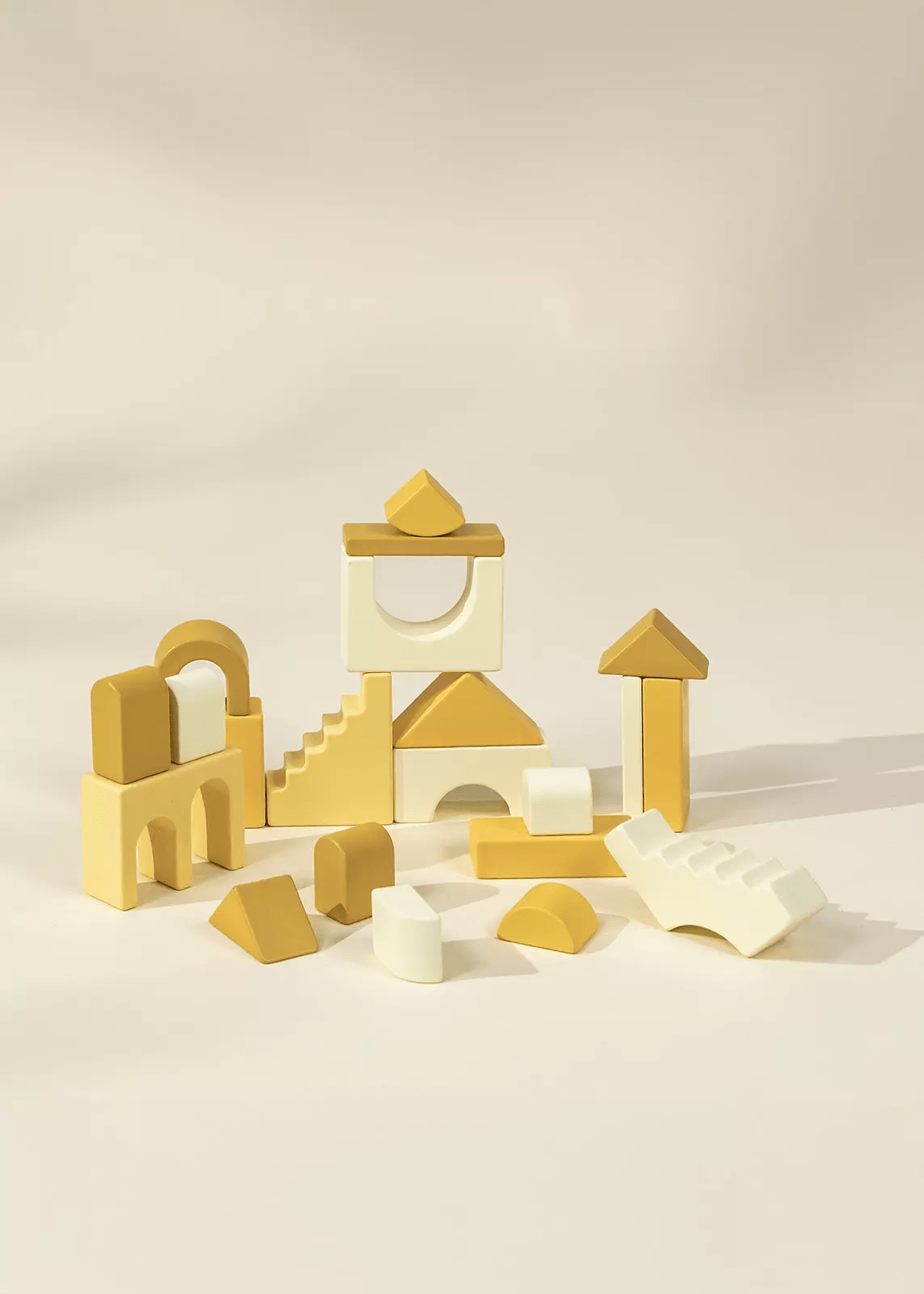 Coco Village Houses Wooden Creative Blocks Set - 21 pcs