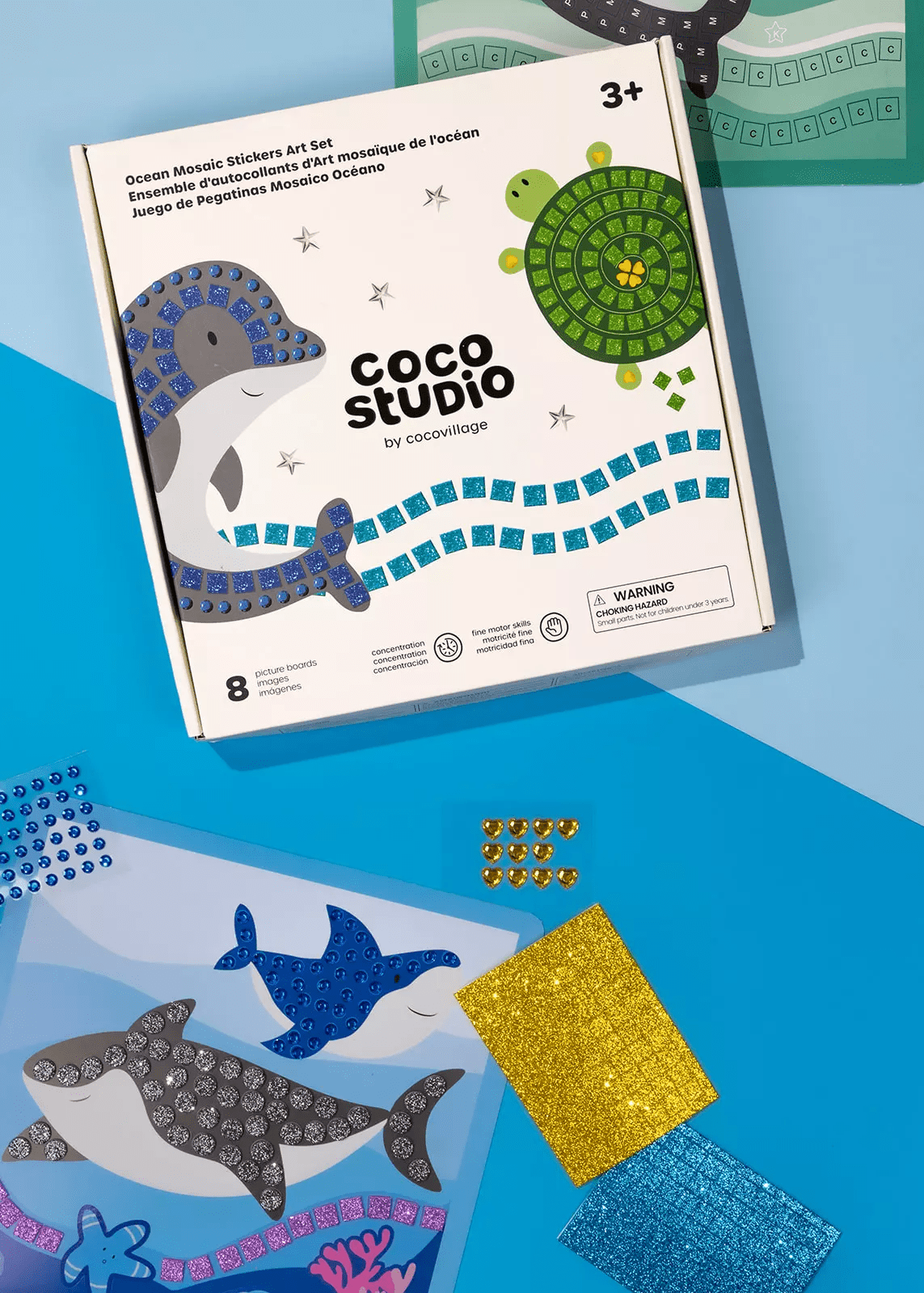 Coco Studio Ocean Mosaic Stickers Art Set - 8 pcs