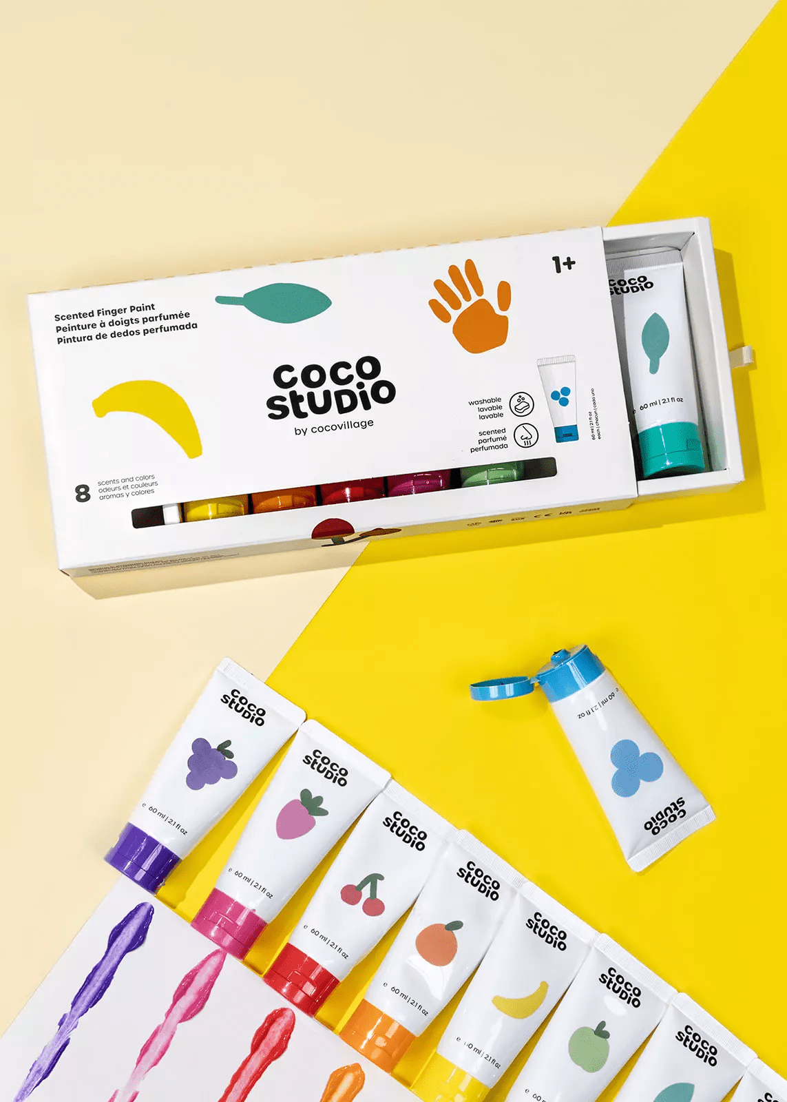 Coco Studio Scented Fingerpaint Set - 8 colors