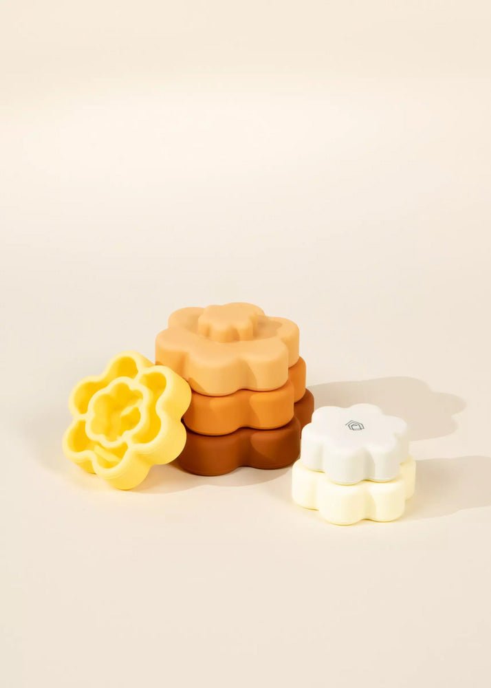 Set of 6 Silicone Stackable Flowers