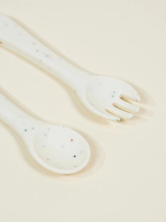 Coco Village Silicone Baby Fork & Spoon – Pottery Collection