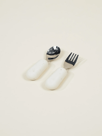 Coco Village Silicone Toddler Fork&Spoon Set–Pottery Collection