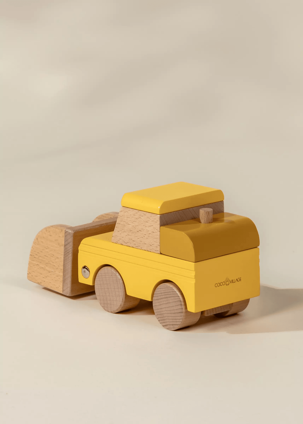 Coco Village Wooden Construction Vehicle - Bulldozer