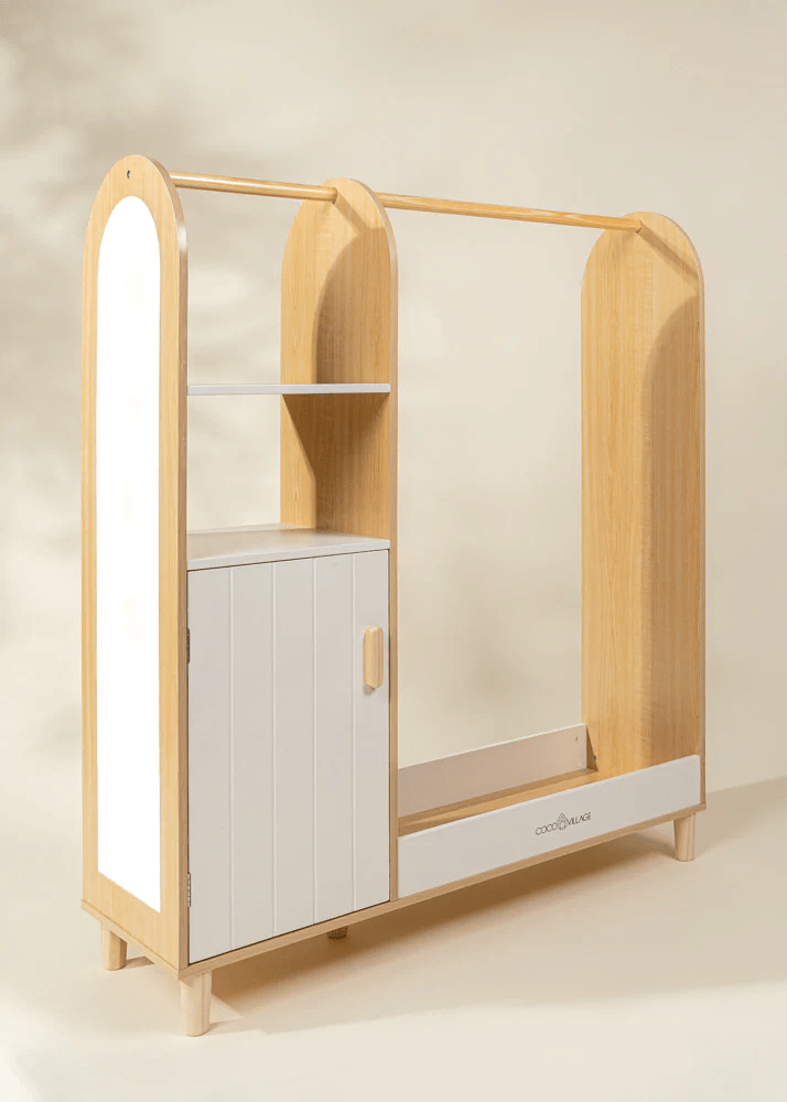 Coco Village Wooden Play Dress Up Wardrobe
