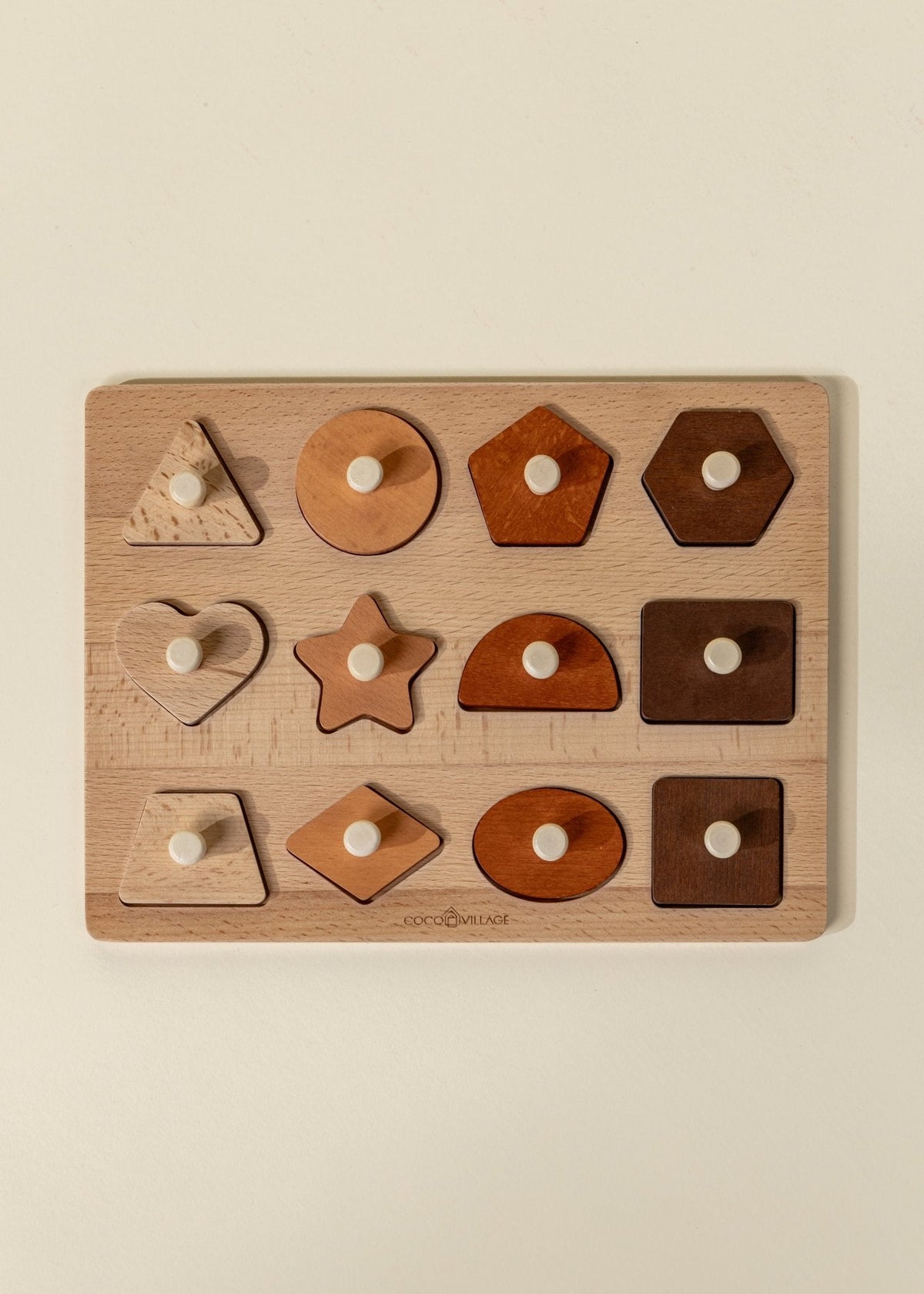 Coco Village Wooden Shapes Learning Set - 12 pcs
