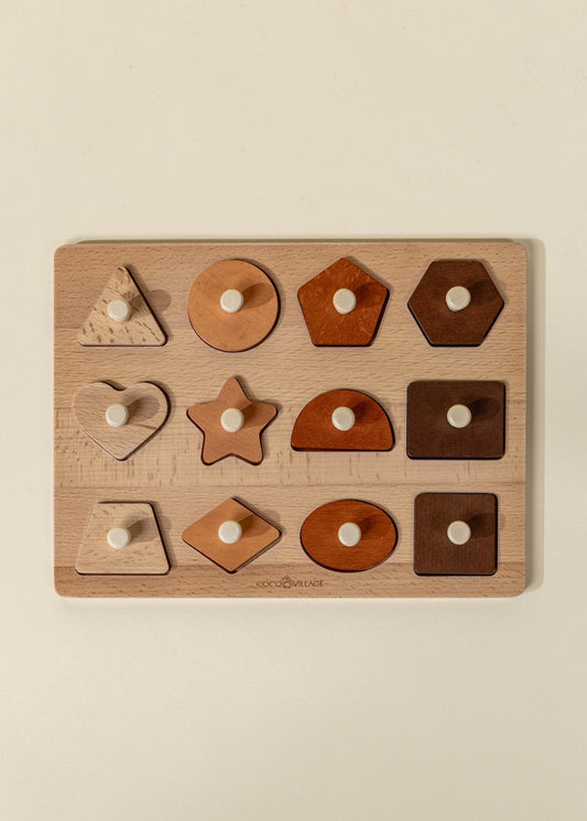 Coco Village Wooden Shapes Learning Set - 12 pcs