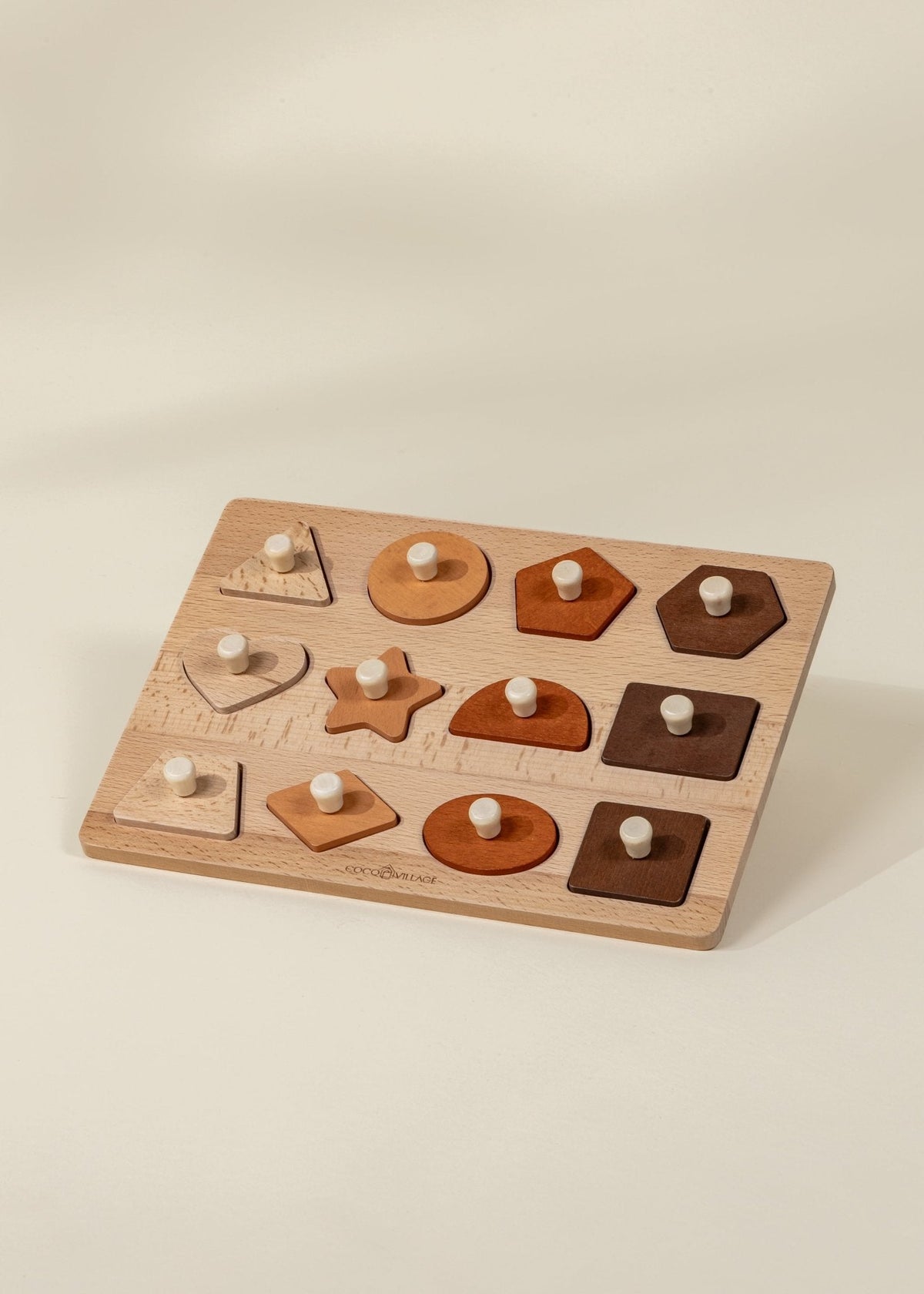 Coco Village Wooden Shapes Learning Set - 12 pcs