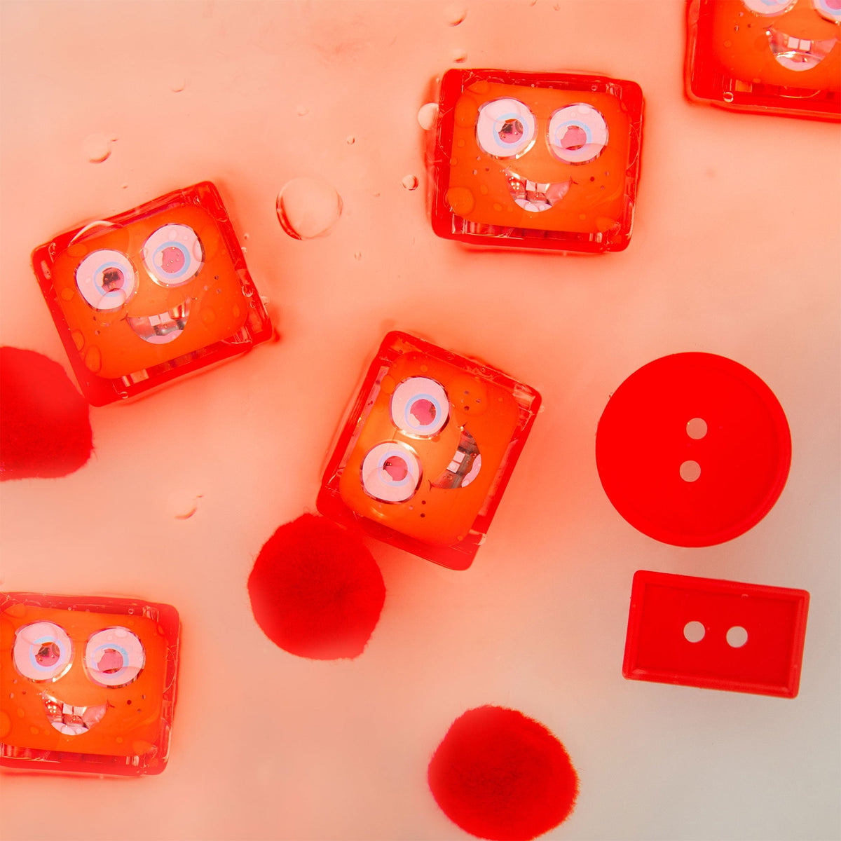 Glo Pals - Light Up Cubes 4pk - Sammy - Red