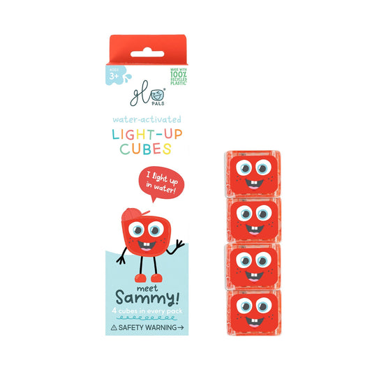 Glo Pals - Light Up Cubes 4pk - Sammy - Red