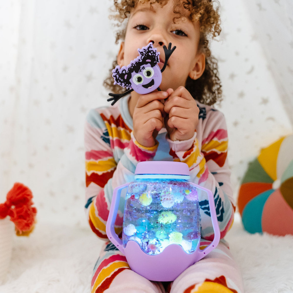 Glo Pals - Sensory Jar - Stardust - Purple