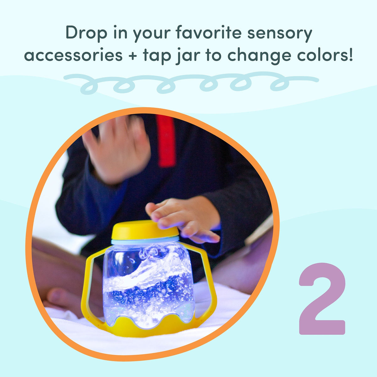 Glo Pals - Sensory Jar - Stardust - Purple