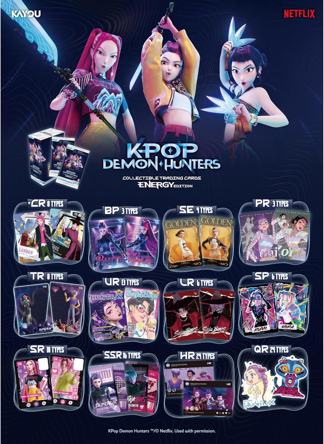 K POP Demon Hunters World Tour Cards - Energy