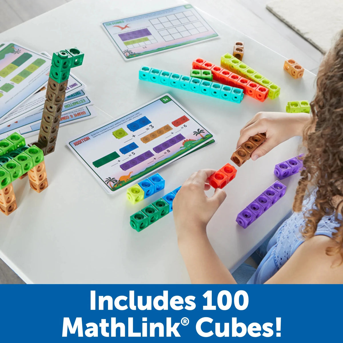 MathLink® Cubes Activity Set - Dino Time