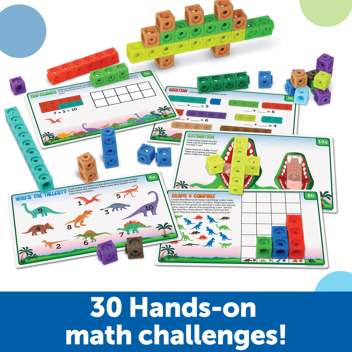 MathLink® Cubes Activity Set - Dino Time