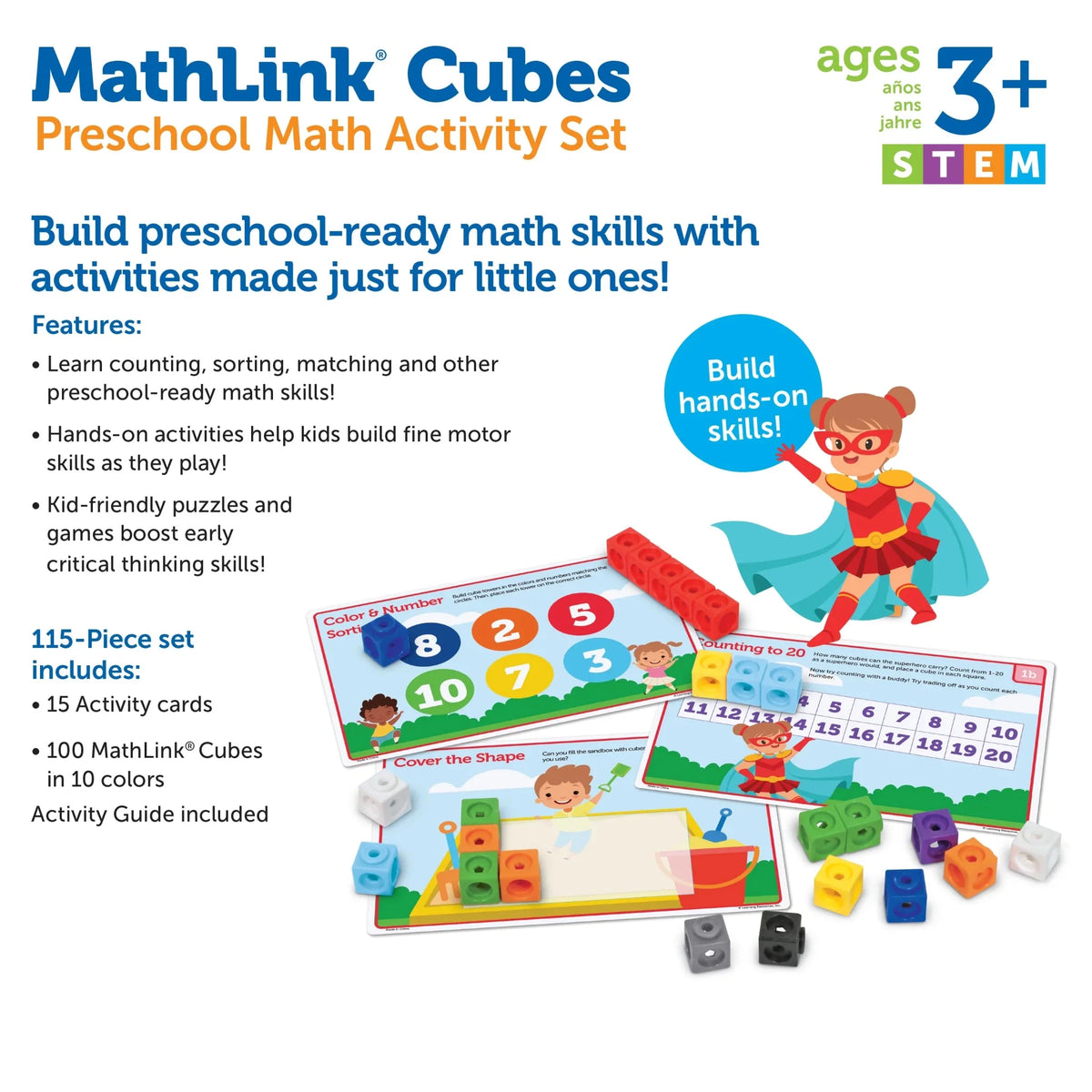 Mathlink® Cubes Preschool Math Activity Set