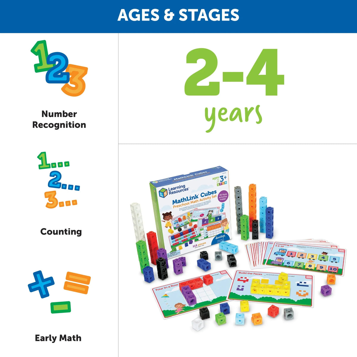 Mathlink® Cubes Preschool Math Activity Set