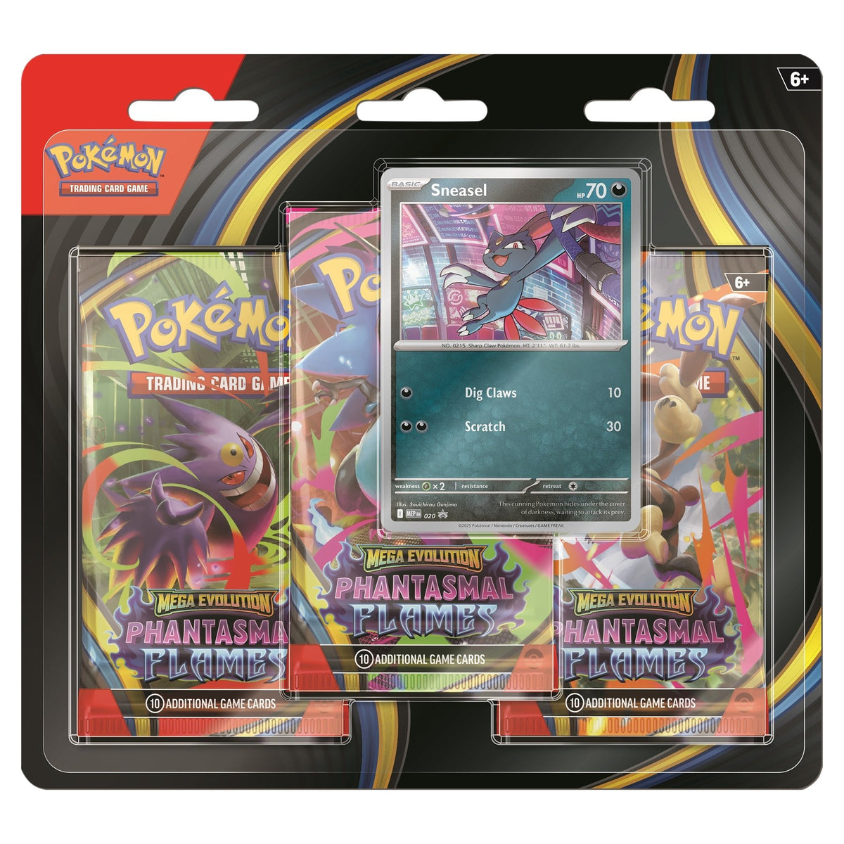 Mega Evolution Phantasmal Flames 3-Pack Blister
