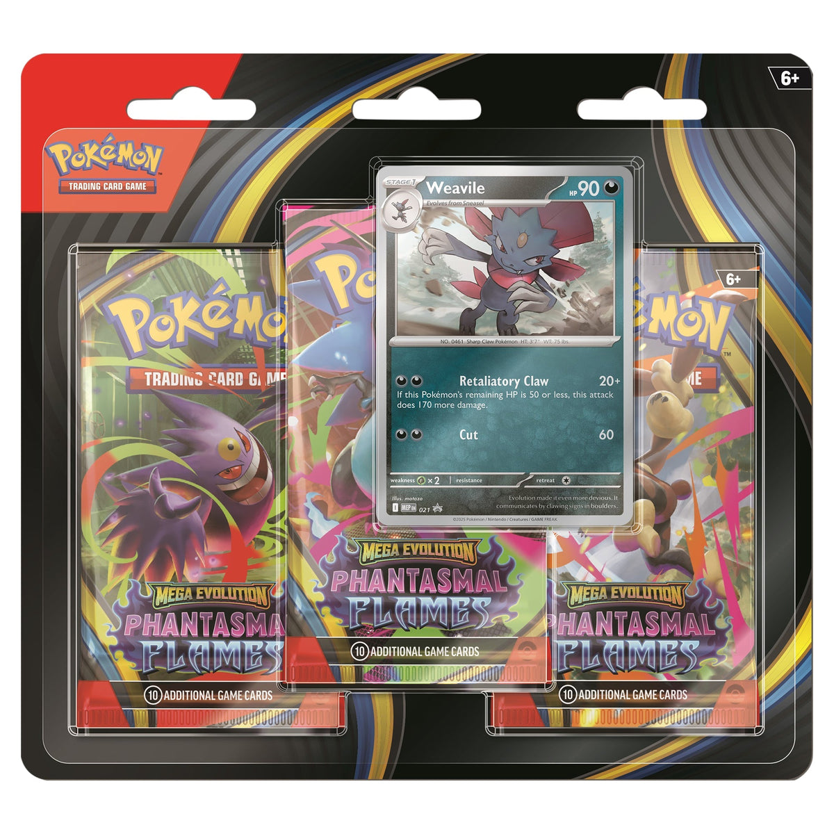 Mega Evolution Phantasmal Flames 3-Pack Blister
