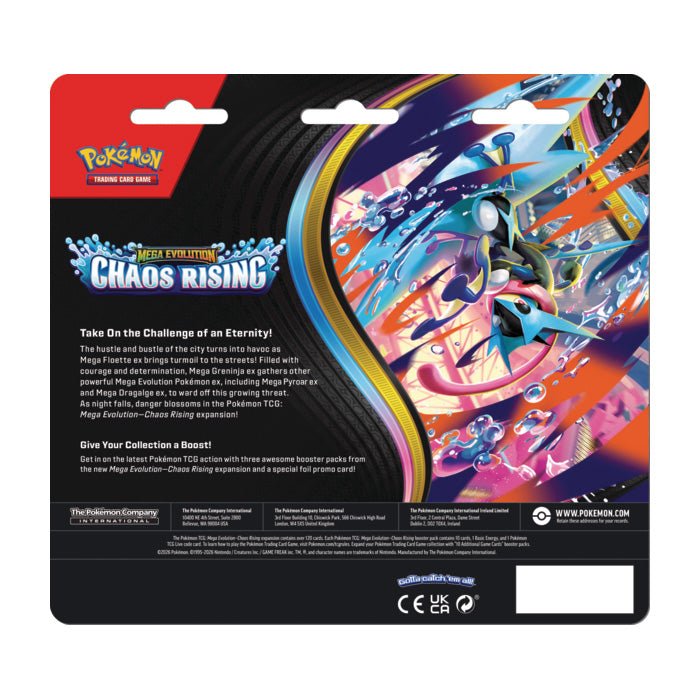 Pokémon TCG: Mega Evolution Chaos Rising Three-Booster Blister I Limit 2 per customer