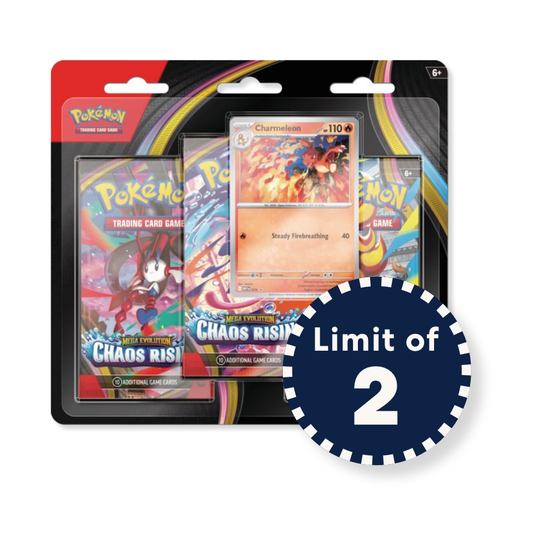 Pokémon TCG: Mega Evolution Chaos Rising Three-Booster Blister I Limit 2 per customer