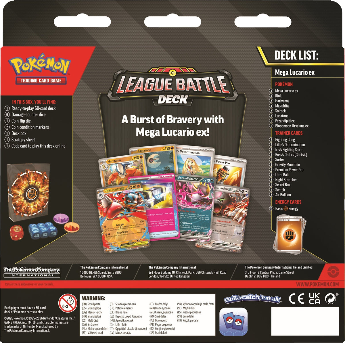 Pokémon TCG: Mega Lucario ex League Battle Deck