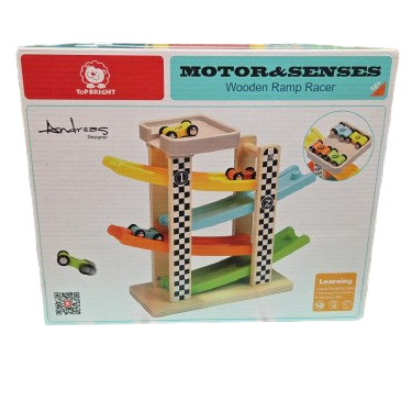 Top Bright Motor & Senses Wooden Ramp Racer with Mini Cars