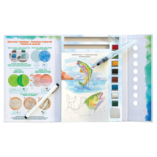 Bright Stripes Watercolor Field Journal Fauna