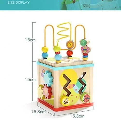 Small Wooden Activity Cube